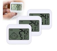 Digital Thermometer Hygrometer Indoor, 2026 Mini Lcd Digital Thermometer Hygrometer, Accurate Room Humidity Gauge With Temperature Humidity Monitor for Greenhouse, Garden, Cellar (3Pcs)