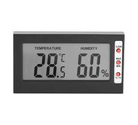 Digital Thermometer Hygrometer, Portable LCD Display, Black Compact - High Accuracy Monitoring, Records Max Min Values, Ideal for Home Office Use; indoor thermometer hygrometer;