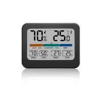 Digital Thermometer Hygrometer with Large Color Screen, High/Low Records & Comfort Indicator, Indoor Temperature Humidity Monitor for Home Office