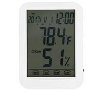 Digital Thermometer Hygrometer with LCD Touch Screen, Temperature Humidity Tester for Home and Office - Backlight Display, Multi - Installation Options, Accurate Climate Monitori