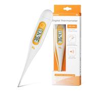 Digital Thermometer, Results in 10 Seconds, for Oral Rectal Use Baby Adults | Orange, Fast Readings, reliable, easy to use, clear display and handy functionality