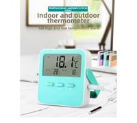 Digital Thermometer with High-Low Alarm, Large LCD Display, -50°C to 70°C Range, Indoor/Outdoor Use with 1m Sensor Cable, for Aquariums,