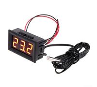 Digital Thermometer with Probe, Car Thermometers, Digital LED -50~110°C Thermometer DC 5-12V Car Temperature Panel Meter Gauge