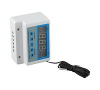 Digital Thermostat 30A Controller Switch for Heating and Cooling, High Power 5000W Regulator with NTC10K Sensor, DC 12V 24V AC 220V for Incubator(AC220V 5000W)