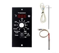 Digital Thermostat Controller Kit for Traeger Grills LED Display Temperature Control Panel Replacement Part High Precision Outdoor BBQ Accessory Black(C)