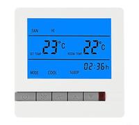 Digital Thermostat for Air Conditioner with Large LCD Display, High Accuracy Controller for Home Heating and Cooling, Non-Programmable, White