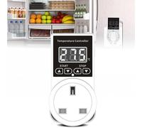 Digital Thermostat Plug, Thermostat Outlet Socket with waterproof head, 230V Temperature Controller Socket Outlet Lcd Screen Heating Cooling Temperature Switch for Greenhouse Farm Aquarium Reptile