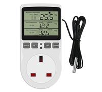 Digital Thermostat Temperature Controller, Socket Outlet 230V LCD Screen Temperature Control Switch with 1.7m Sensor Heating Refrigerator or Greenhouse Reptile arm/Terrarium Home