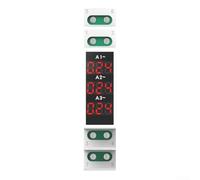 Digital Three Phase Ammeter for DIN Rail Installation Compact Track Mounted Meter with Real Time LED Display Output