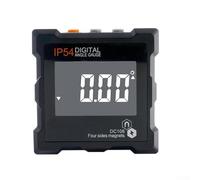 Digital Tilt Angle Meter with IP54 Protection and Backlit LCD, Providing 0 1 Degree Accuracy for Surveying, Construction, and Mechanical Work (Black)