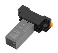 Digital Time Relay, Copper Pins LCD Display 2 Way Delay Timer Multifunctional Electrical Easy to Adjust Flame Retardant with Base for Automation Equipment (Color : AC48V)(Ac36v)