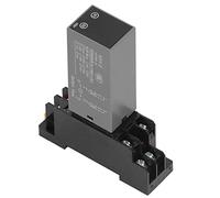 Digital Time Relay, Copper Pins LCD Display 2 Way Delay Timer Multifunctional Electrical Easy to Adjust Flame Retardant with Base for Automation Equipment (Color : AC48V)(Ac380v)