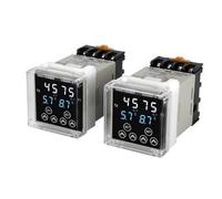 Digital Time Relay DH48S-S/1Z/2Z Programmable Cycle Delay AC220V AC380V DC24V DC12V With Socket Base 8 Pin Din Rail 0.01S-9999H 1Pcs(DH48S-2Z AC220V)