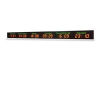 Digital Time Zone Clock, LED Wall Mounted World Clock with Remote Control, Large Display for Hotels, Enterprises, and Airports