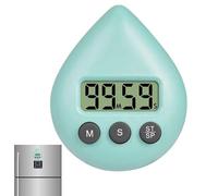 Digital Timer - Digital Shower Timer, Waterproof Count Up Timer | Energy Saver Digital Timer with Water Drop Shape, Screen Display Timer Stopwatch for Kitchen Bathroom Yoga Spa, 8cm X 6.5cm