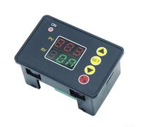 Digital Timer for Relay Module T2310 for Industrial Applications, DC 12V/24V AC 220V Power Supply, 67x45x34 mm, Black Plastic Housing with Accurate Delay(12V)