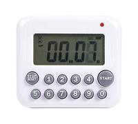 Digital Timer, Kitchen Timer, ABS Digital Large LCD Timer Kitchen Cooking Count Down Clock 99 Minute Alarm Battery Powered(Grey)