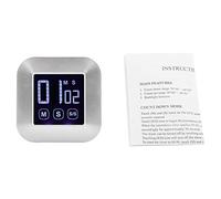 Digital Timer, Lightweight Compact Stylish Design Elegant Color Extendable Bracket Large LED Display Kitchen Timer Electronic Touch Screen Electronic