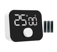 Digital Timer, Magnet Desktop Countdown Count Up Timer with Large LED Screen, Silent Mode, Strong Magnet & Hanging Hole for Study, Kitchen, Office, Meditation, Whiteboard