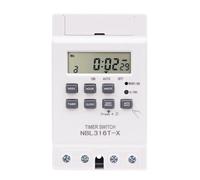 Digital Timer Programmable Time Switch 7 Days Weekly Relay Interval 1 Second High Load 220V 25/30A Power Outage Memory(KG316T-X)