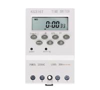 Digital Timer Programmable Time Switch 7 Days Weekly Relay Interval 1 Second High Load 220V 25/30A Power Outage Memory(KG316T)
