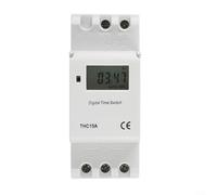 Digital Timer Relay Switch, Digital LCD DIN Rail Programmable Timer Switch AC220V 16A Time Relay, With Built-In Battery Backup For Daily Or Weekly Scheduling