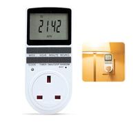 Digital Timer Socket UK with LCD Display, 16-Programme Scheduling Switch, Energy-Saving Plug-In Control with Adjustable Plug Settings for Home Lights, Heating, Appliances and Daily Automation Tasks