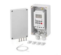 Digital Timer Switch, 30A 230VAC 99 Cycles Per Day Digital ON OFF Timer Switch IP65 Waterproof for Electrical Equipment(A)