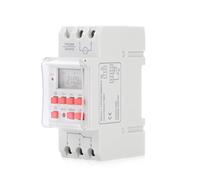 Digital Timer Switch, 7 Day Programmable Timer Switch with 28 ON/OFF Cycles | 1s-168h, LCD Display, DIN Rail Electronic Relay Timer Switch with Power-Off Memory Function for Pool Spa Pump, Water Heater