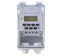 Digital Timer Switch, Programmable Electronic Timer, KG316T-F Time Controller with Transparent Cover, 16 Groups Auto On/Off, Key Lock, LCD Display, Wall-Mountable for Home and Industrial Use, 220V