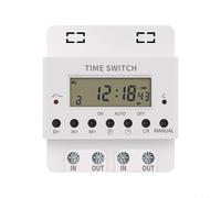 Digital Timer Switch Relay KG316T, 220V 60A-100A Programmable Time Controller with LCD Display, 28 Groups Cycle Setting for Industrial Motor(80A)