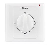 Digital Timer Switch Socket with Countdown, Mechanical Electronic Control for Home Appliances, AC 100-240V 10A White(15 minutes)