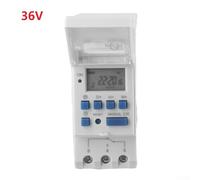 Digital Timer Switch THC15A Programmable Electronic Control for Relay 12V-220V 16-Segment Auto On/Off for Industrial Equipment with LCD Display and Battery(36V)