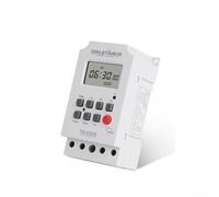 Digital Timer Switch TM630S-4 7-Day Weekly Programming 12V DC AC Input 30A 250V AC Output LCD Interface Memory Retention During Power Interruption