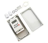 Digital Timer Switches 230VAC 30A with IP65 Waterproof Enclosure, 99 Cycles Daily Programmable On Off Controller for Street Lights Neon Signs Billboards Heating(A)
