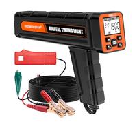 Digital Timing Light 12V, Timing Light Gun with Voltage Test & Dwell Angle, and Advance Angle & RPM, for 2&4 Stroke Petrol Engine for Classical Car Motorcycle Marine