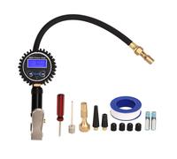 Digital Tire Inflator Pressure with LCD Display High Accuracy Portable Air Compressor with Quick Connect for Cars Bikes Motorcycles Alluminum Alloy Stainless Steel Brass ABS