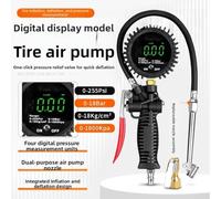 Digital Tire Pressure Gauge with LCD Display for Car SUV Truck - 400mm Hose, PSI BAR kPa kg/cm², Shockproof Rubber Armor, All-Metal A