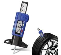 Digital Tire Tread Depth Gauge With LCD Display - Measuring Tool for Motorcycle, Car, Truck - Blue Wear Checker With Inch/MM Conversion