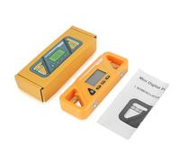 Digital Torpedo Horizontal Angle Protractor ABS 90 Degrees Orange Steel Torpedo Horizontal Level Protractor Suitable for Construction and Mechanical Installation (Black) (Orange)