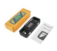 Digital Torpedo Horizontal Angle Protractor ABS 90 Degrees Orange Steel Torpedo Horizontal Level Protractor Suitable for Construction and Mechanical Installation (Black)