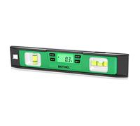 Digital Torpedo Level -10 Inch IP54 Digital Level Protected Electronic Bubble Inclinometer/Angle Finder/LED Display & Magnetized V-Groove Base (10 Inch, Green)