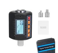Digital Torque Adapter 1/2", 7.4-250.8 Ft-lb/10-340 Nm, Digital Torque Wrench Converter with ±2% Accuracy, Preset Value, Data Storage, Buzzer & LED Indicators, 3/8'' & 1/4'' Adapters for Car