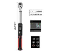 Digital Torque Wrench 1/4 3/8 1/2 Inch, 10-135 N.for M with Vibration Buzzer LED Notification, Quick Release Ratchet for Auto Repair, Data Recording Peak & Track Mode, Steel Construction