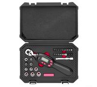 Digital Torque Wrench 32-Piece Set with Compact Ratchet Torque Wrench, Precision Torque Measurement 2% Accuracy, Adjustable Electronic Torque Spanner, (99150)