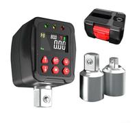 Digital Torque Wrench Adapter 1/2 Inch Drive, ±1% Accuracy, 4 Measurement Modes with LCD Display, Preset Value & Data Storage for Industrial Automotive Repair(200N)