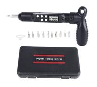 Digital Torsion Screwdriver 4 Units, Dual Directional, Adjustable 0.12-4N.m Torque, 10 Bits - Alarm Function, High Precision Tool for Accurate Tightening