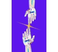 Digital Touch Journal: Human & AI Connection Lined Notebook: Futuristic Cyberpunk Hands Design for Ideas, Creativity & Daily Writing (6x9, 110 Pages)