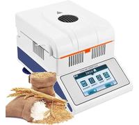 Digital Touch Screen Fast Lab Moisture Analyzer Tester Halogen Moisture Meter, 50/100g Capacity, 0.001/0.002/0.005g Accuracy, 0.01%/0.02% Readability, for Powder Tea Herb Food 50g/0.001g