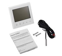 Digital Touch Screen LCD Programmable Thermostat Intelligent Temperature Controller Home Use (White)